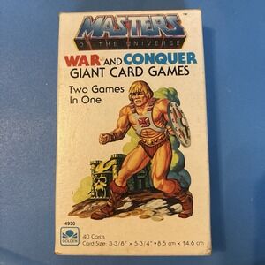 Masters of the Universe War and‎ Conquer Giant card games golden Complete 1983